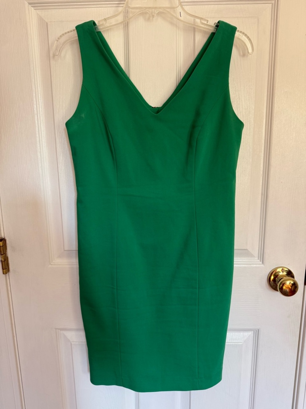 Philosophy Emerald Green V-Neck Midi Sheath Dress